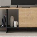 TV stolek Houseland Zitano dub přírodní/černý