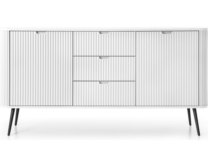 Komoda Zova 168 cm bílá/černá