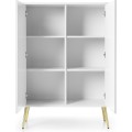 Komoda Zova 103 cm bílá/zlatá