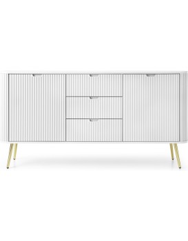 Komoda Zova 168 cm bílá/zlatá