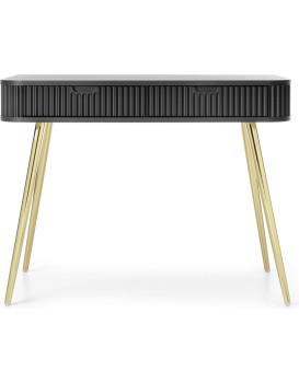 Toaletní stolek Zova 103 cm černý/zlatý
