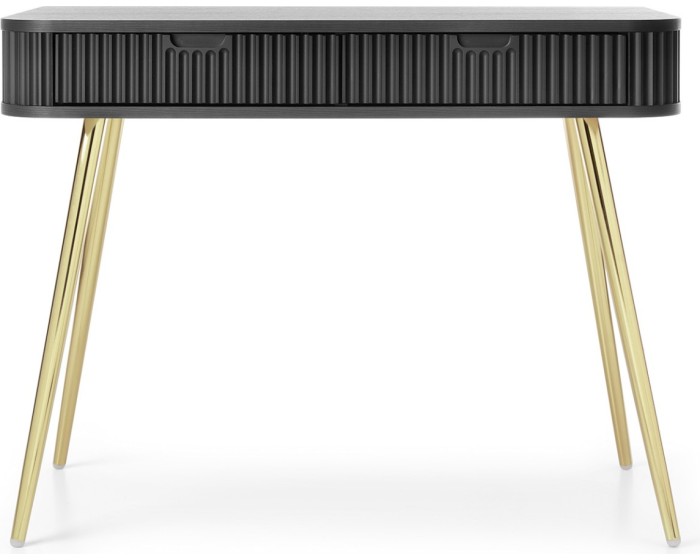 Toaletní stolek Zova 103 cm černý/zlatý