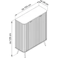 Komoda Zova 103 cm bílá/zlatá