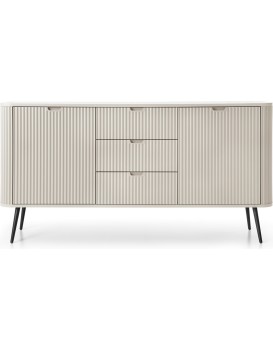 Komoda Zova 168 cm kašmír/černá