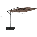 Zahradní slunečník Houseland Zynex 300 cm světle hnědý